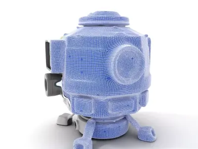 Yellow Striped Drone Pod model pack Low-poly 3D model