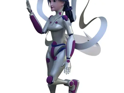 3D GIRL ROBOT MODEL  3D model