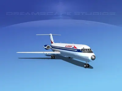Douglas DC-9-40 Allegheny Airlines 1 3D model