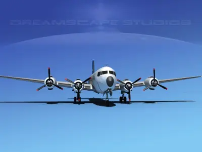 Douglas DC-7B Baltimore Clipper 3D model