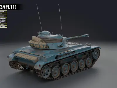 AMX-13 FL11 PBR Model 3D model