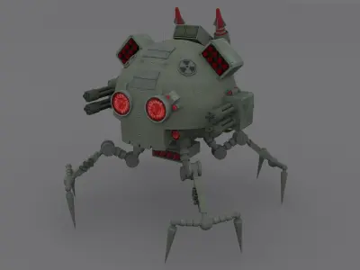 Robot with arms and legs 3D model 3