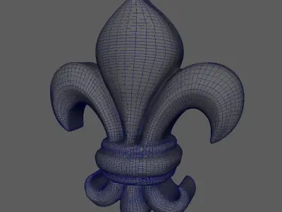 Heraldic Lily Free 3D model