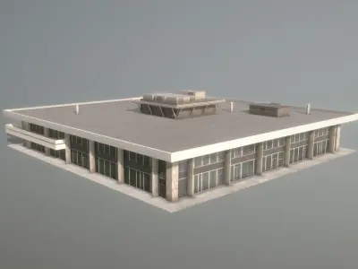 Airport Terminal UUEE TerminalB Arrival1 Low-poly 3D model