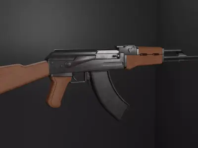 AK-47 basic model Free 3D model