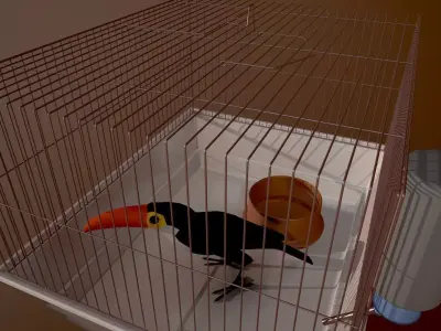 Bird cage house 3D model