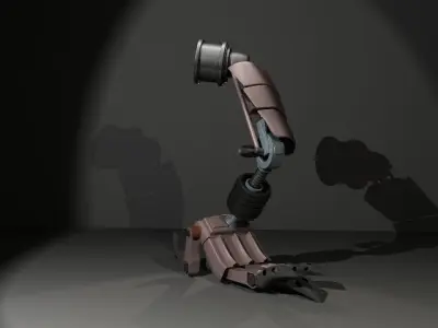 Cyborg leg part 3D model