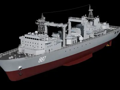 886 Qiandaohu Type 903 Comprehensive Supply Ship Chinese People  3D model