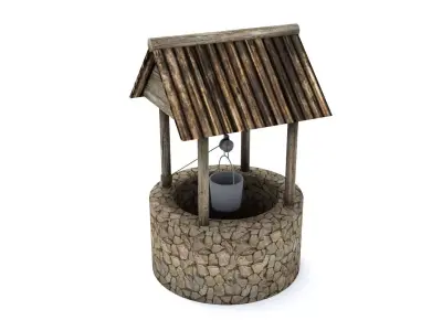 Stone Well Low-poly 3D model