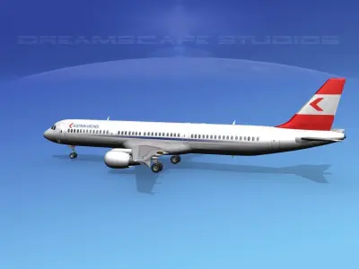 Airbus A321 Austrian 3D model