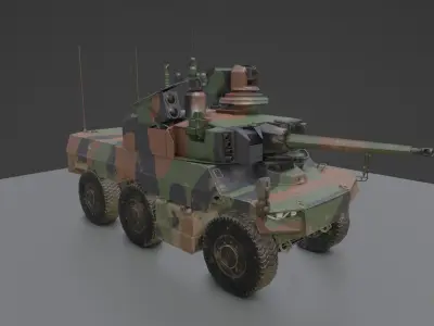 Nexter Jaguar Military Vehicle Low-poly 3D model