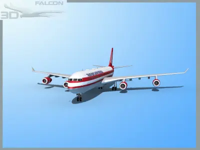 Falcon3D A340-600 Trans Pacific Charter 3D model