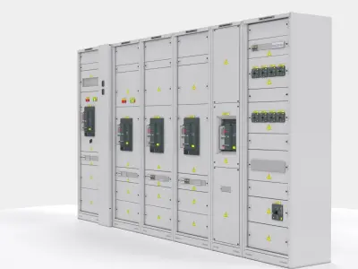 Switching cabinets server automation 3D model
