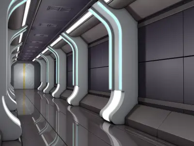 Sci Fi Corridor Laboratory  3D model
