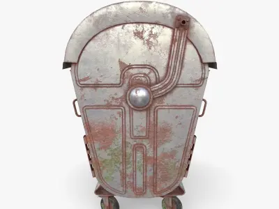 Dumpster v1 weathered Low-poly 3D model