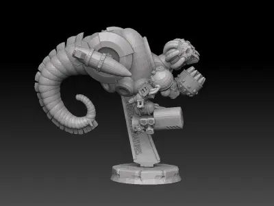 Nautiloid Horror Medium Carapace 3D print model
