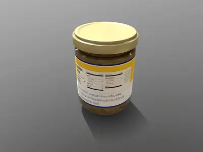 Fish Spread Pates - Sardines Jar Low-poly 3D model
