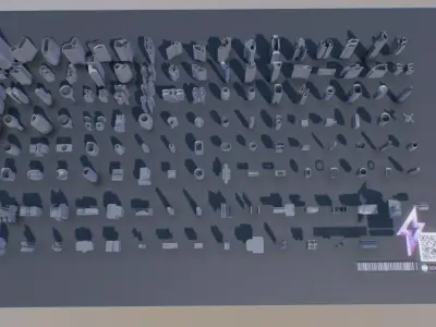 thrusters set 1 3D model