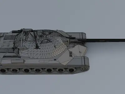 IS-7 Heavy Tank - Game Ready 3D Printable Low-poly 3D model
