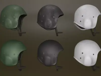 helmet Low-poly 3D model 13