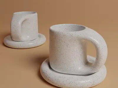 Decoration - Mug Terrazzo Free low-poly 3D model