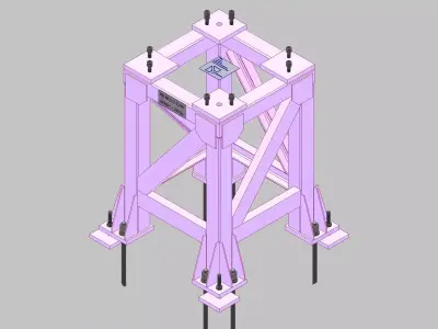 26401-Base for robot NACHI-NC510-Hight 1100 3D model