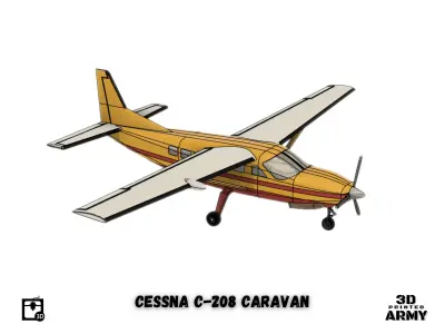 Cessna 208 Caravan 3D print model