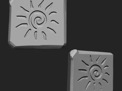 Stylized Old Stone IMM Brush Pack 22 in One 3D model