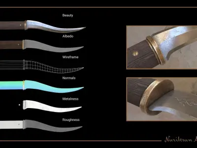 Nomad knife Low-poly 3D model