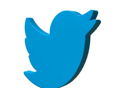  Twitter bird symbol Low-poly 3D model
