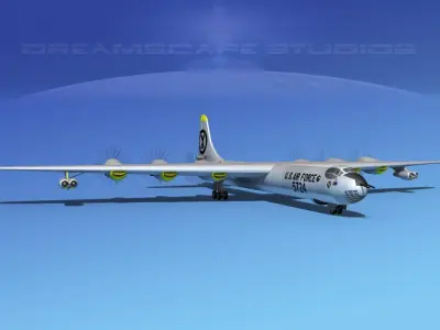 Convair B-36D Peacemaker V03 3D model