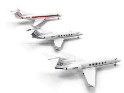 Gulfstream Business Jets Collection 3D model