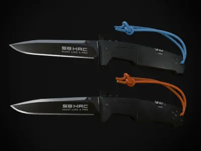 hunting knife Low-poly 3D model