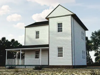 Farm House Low-poly 3D model