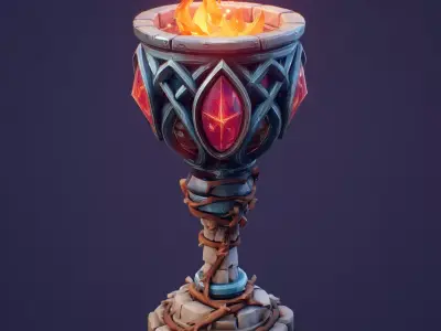 Stylized Goblets 3D model