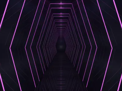 Futuristic Corridor Free low-poly 3D model