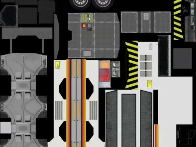 Airport Pushback Truck Low-poly 3D model