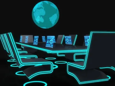 Sci Fi Conference Table Free 3D model