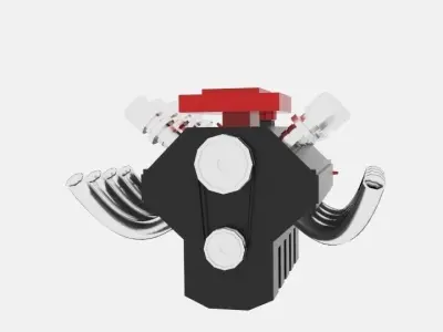 Engine XD Hemi Low-poly 3D model