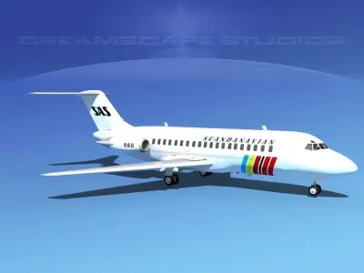 Douglas DC-9-15 SAS 3D model