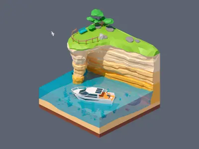 land 92A Low-poly 3D model