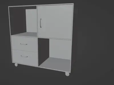 Sideboard wood Free 3D model