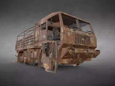 Abandoned Truck Version 2 Low-poly 3D model