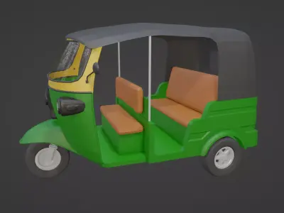 Auto Rickshaw Low-poly 3D model purchase