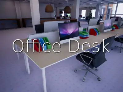 Office Desk SHC Quick Office LM Low-poly 3D model