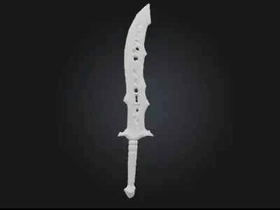 Elemental Sword Pack Fire ice Dark Fantasy Stylized Blades Low-poly 3D model