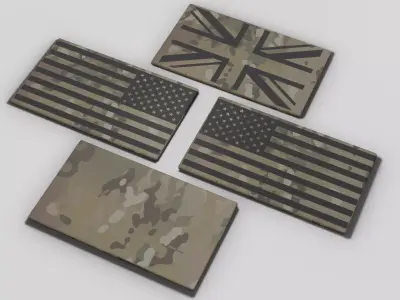 FREE Tactical Patch Pack PBR Free low-poly 3D model