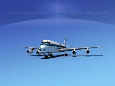 Douglas DC-8-63 Icelandair 3D model