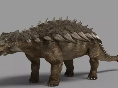 Ankylosaurus dinosaur Low-poly 3D model