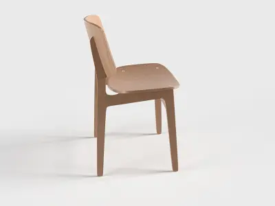 Soborg Wood Chair Free 3D model